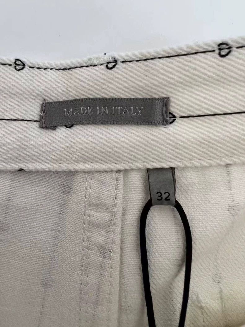 Dior Dior White Denim Pants with Heart Embroidery Size 32" / US 10 / IT 46 - 5 Thumbnail