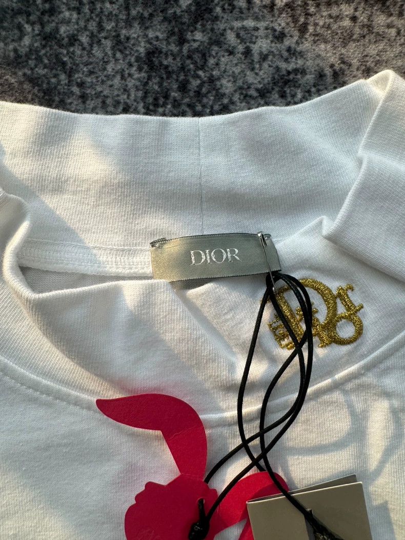 Dior Dior White High Collar Embroidered Sweatshirt Size XL / US 12-14 / IT 48-50 - 3 Thumbnail
