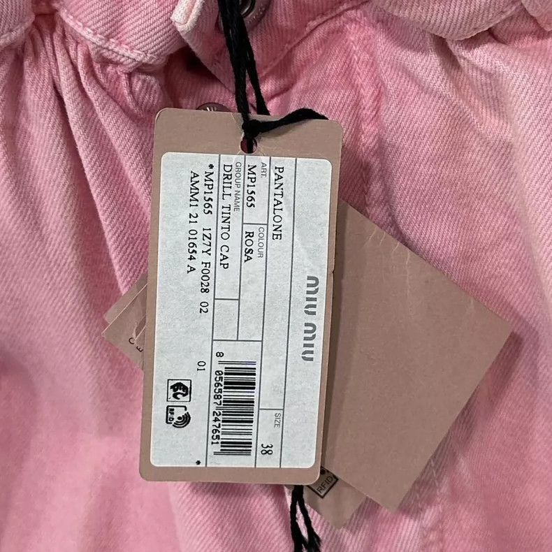 Miu Miu Miu Miu Pink Ruffled Denim Shorts Size 38" / US 16 / IT 52 - 6 Thumbnail