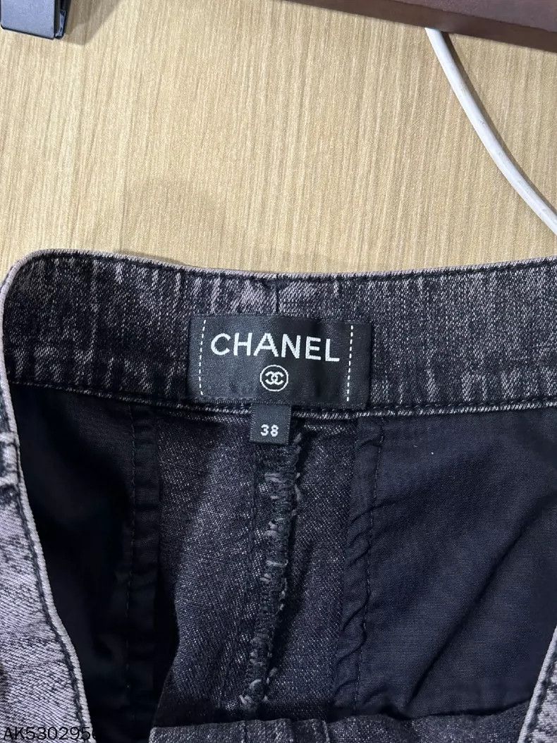 Chanel Color Blocked Denim Pants by Chanel Size 38" / US 16 / IT 52 - 6 Thumbnail