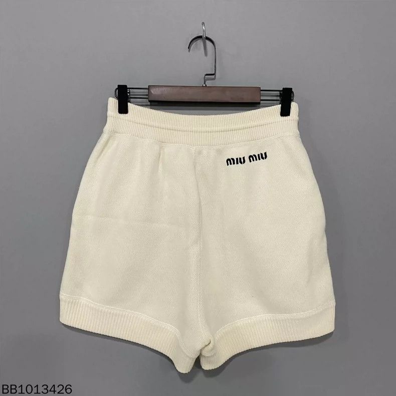 Miu Miu Miu Miu Logo Cashmere Shorts Size 38" / US 16 / IT 52 - 3 Thumbnail