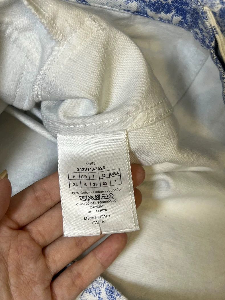 Dior Blue and White Zoo Denim Shirt