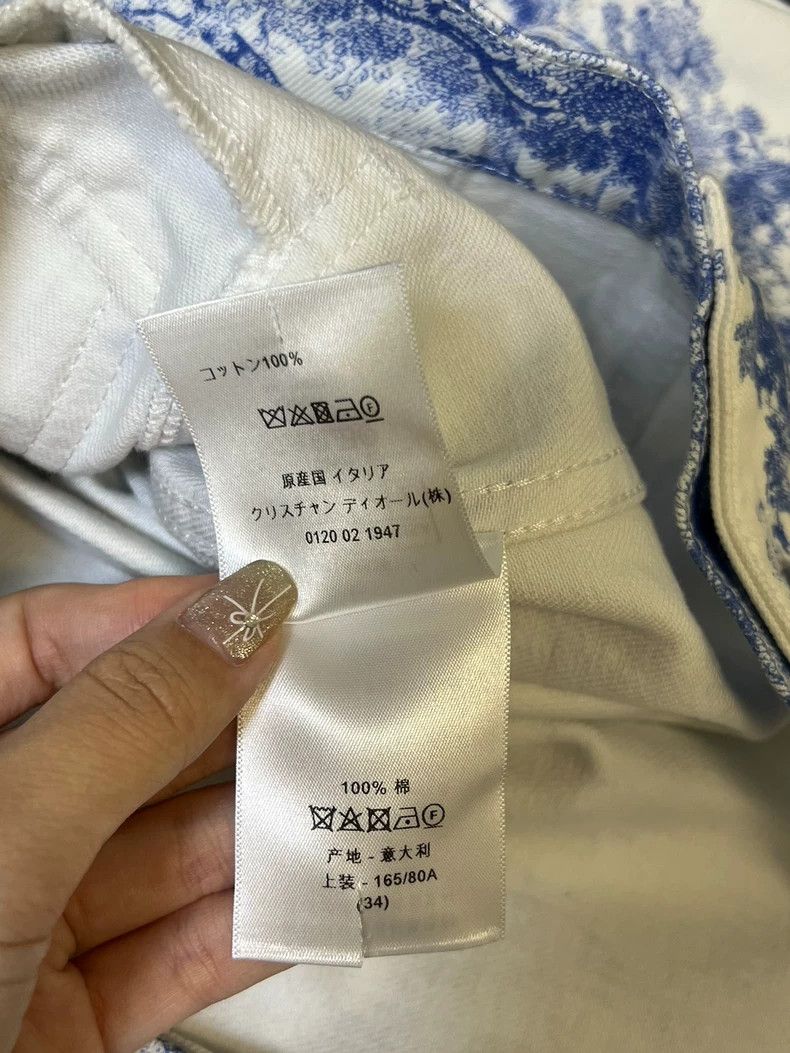 Dior Blue and White Zoo Denim Shirt