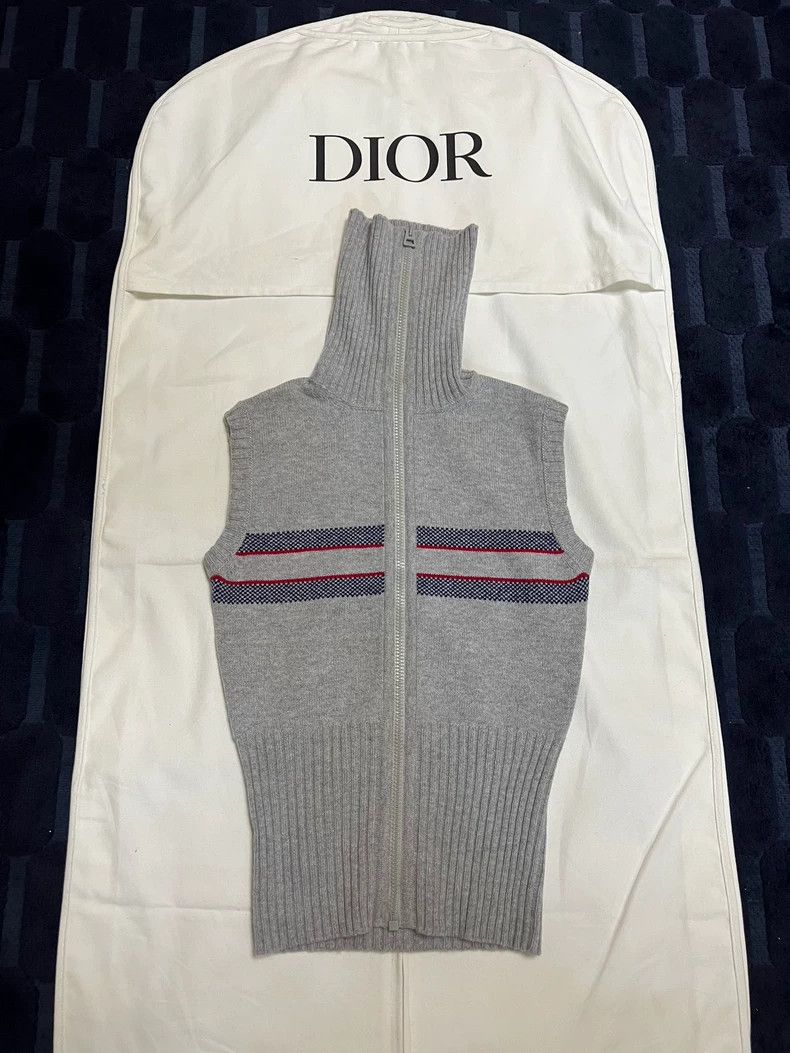 Dior Dior Gray Cashmere Lucky Star Knit Top Size XS / US 0-2 / IT 36-38 - 2 Thumbnail