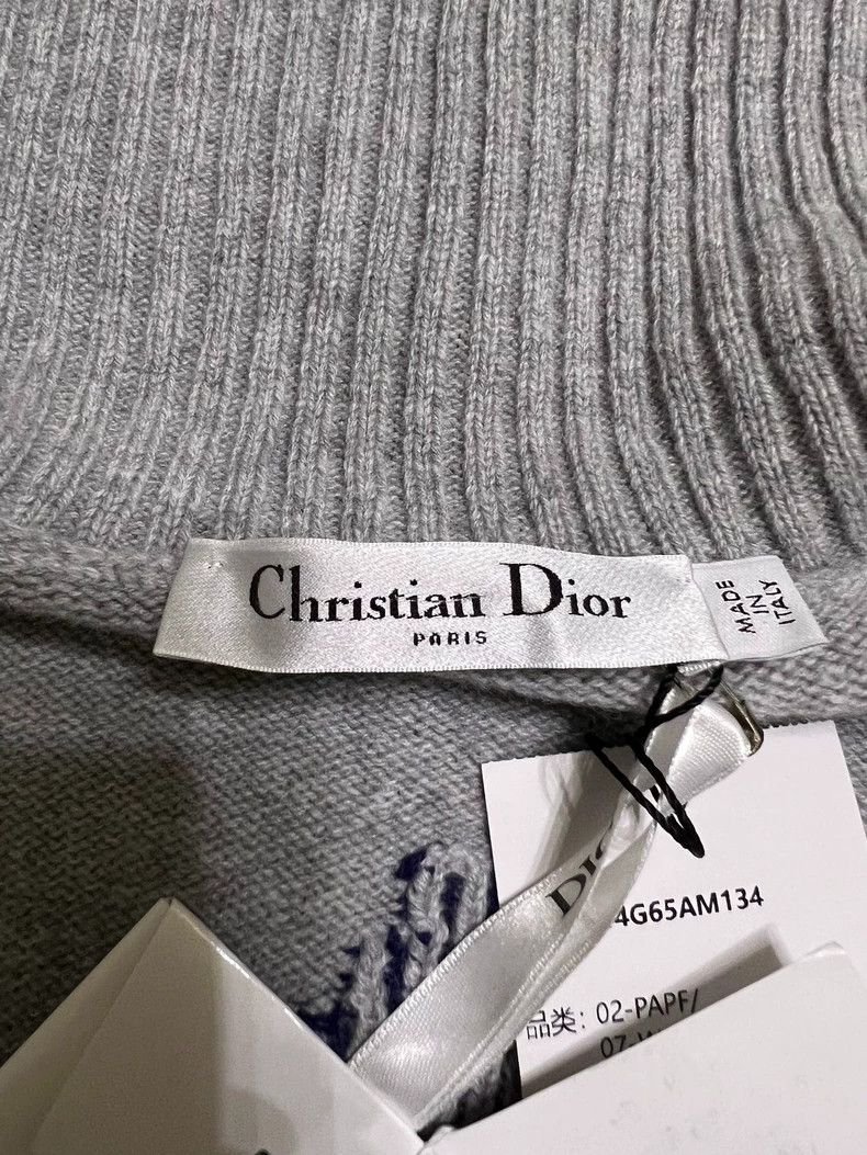 Dior Dior Gray Cashmere Lucky Star Knit Top Size XS / US 0-2 / IT 36-38 - 4 Thumbnail