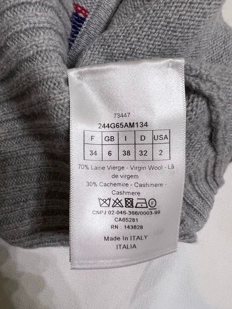 Dior Dior Gray Cashmere Lucky Star Knit Top Size XS / US 0-2 / IT 36-38 - 5 Thumbnail