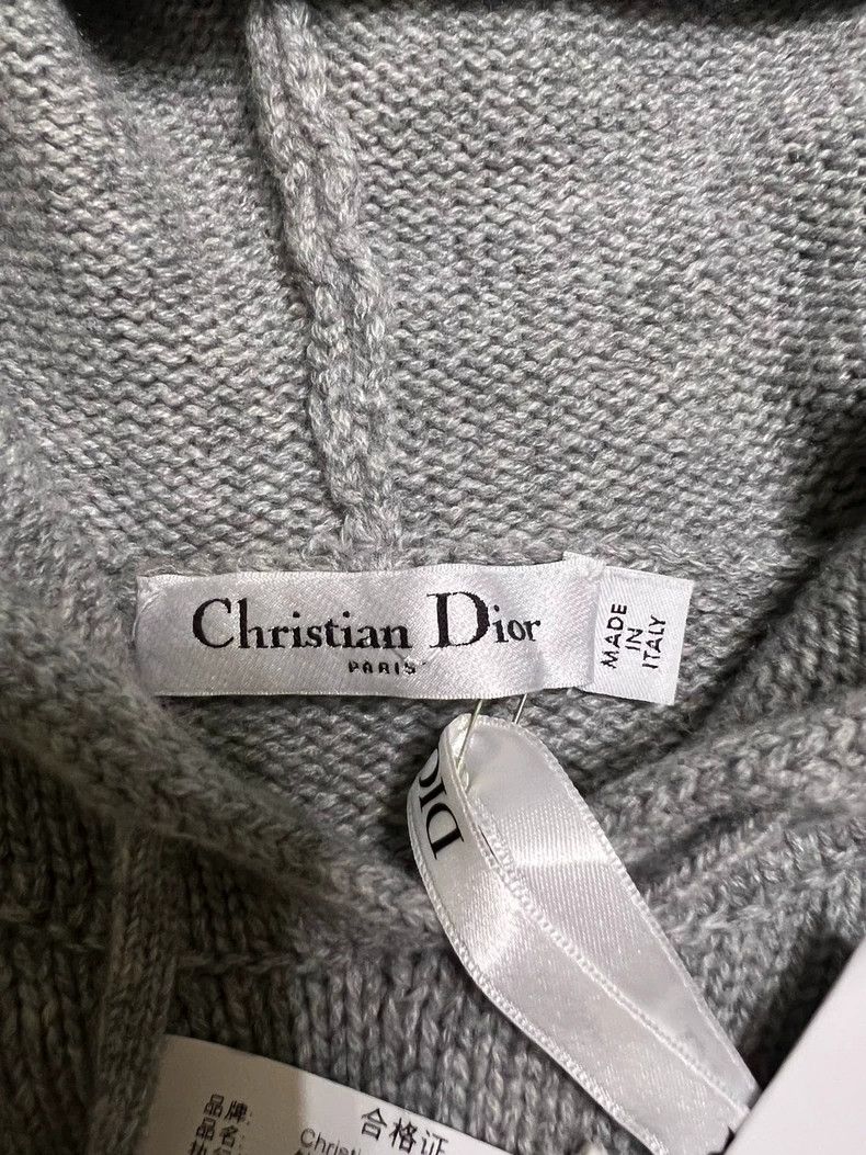 Dior Gray Floral Embroidered Short Sleeve Knit Size S / US 4 / IT 40 - 4 Thumbnail