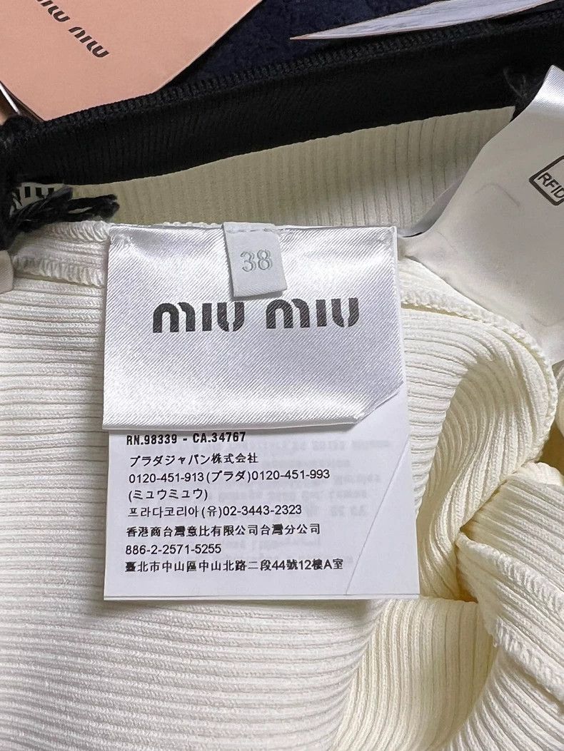 Prada MiuMiu White Logo Sport Shorts with Tags Size 36" / US 14 / IT 50 - 5 Thumbnail