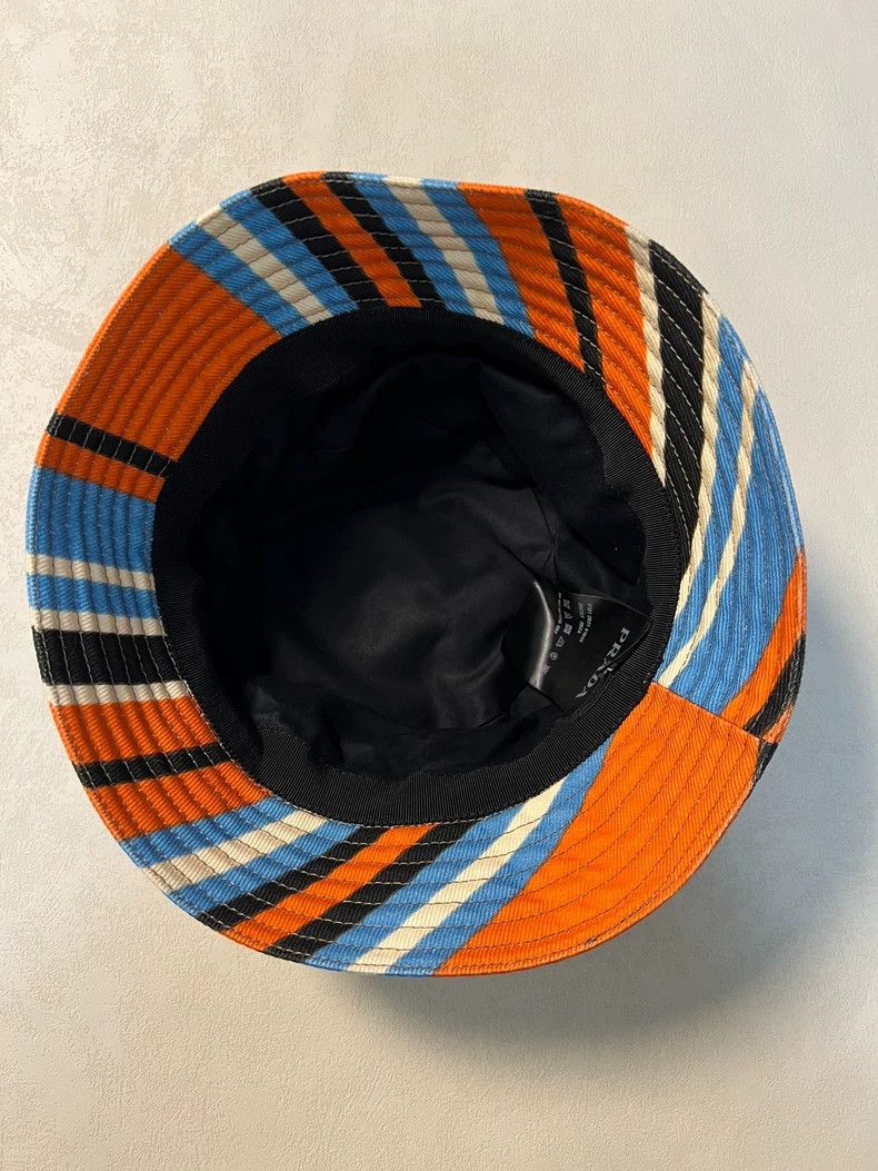 Prada Prada Orange Striped Fisherman Hat Size L/XL Size ONE SIZE - 4 Thumbnail