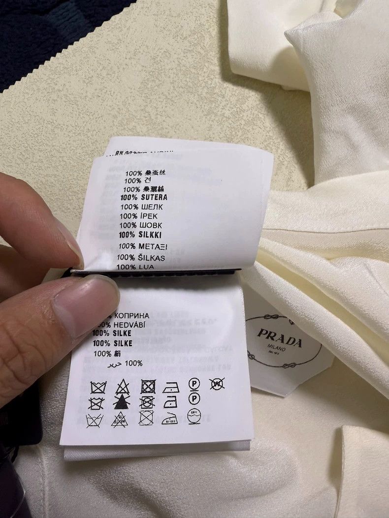 Prada Prada White Silk Shirt with Tags Size S / US 4 / IT 40 - 4 Thumbnail