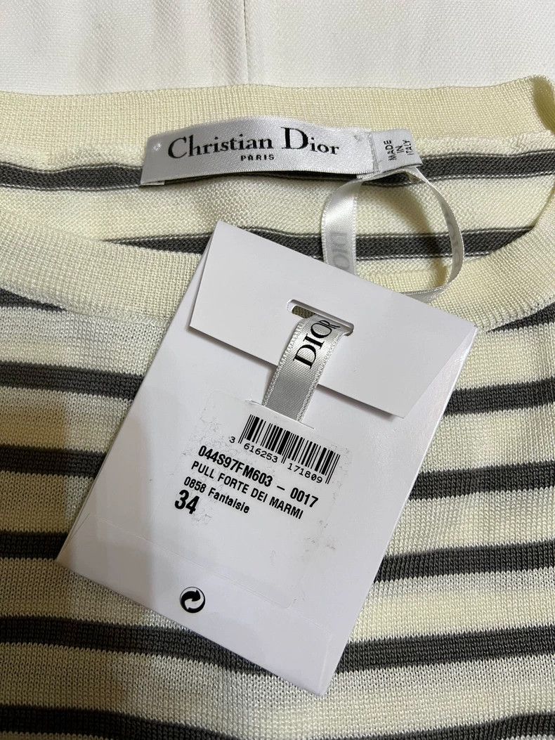 Dior Dior Black and White Logo Knit Sweater Size S / US 4 / IT 40 - 3 Thumbnail