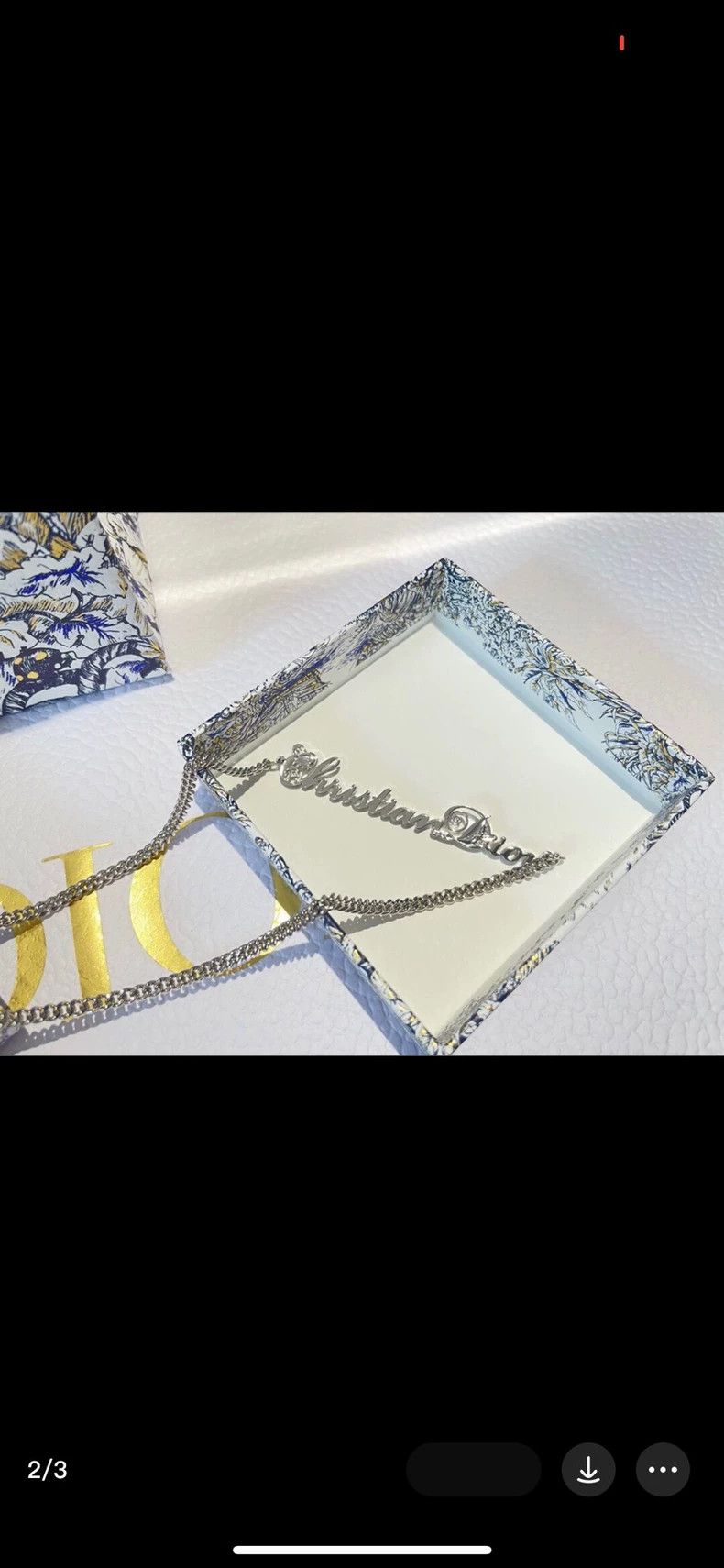 Dior Dior Logo Necklace with Box Brand New Size ONE SIZE - 3 Thumbnail