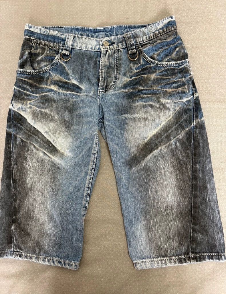 Yohji Yamamoto Vintage Buffalo Bobs Denim Shorts with Distressed Look Size US 34 / EU 50 - 4 Thumbnail