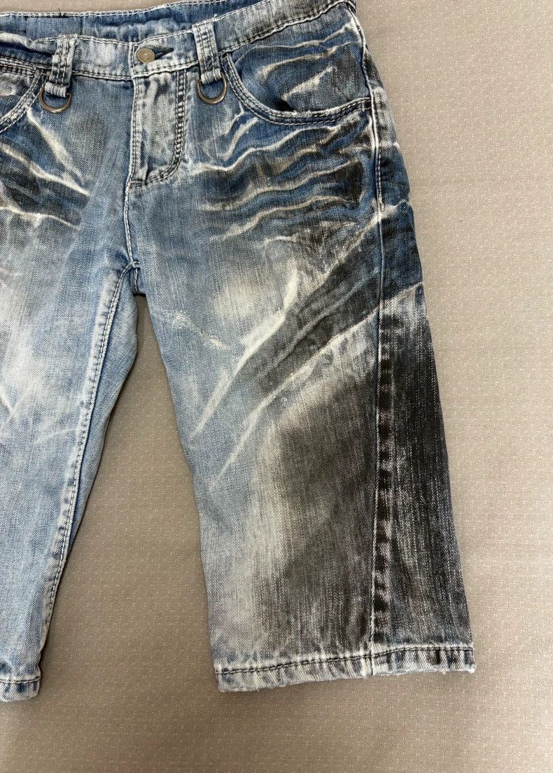 Yohji Yamamoto Vintage Distressed Denim Shorts Size US 31 - 3 Thumbnail