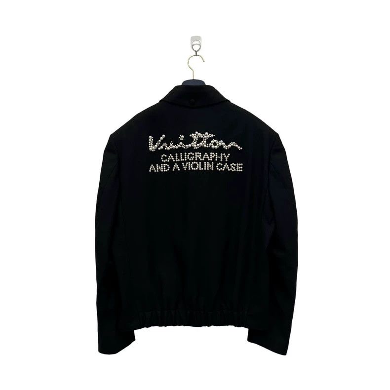 Louis Vuitton Louis Vuitton Wool Jacket with Pearl Logo Size US L / EU 52-54 / 3 - 3 Thumbnail