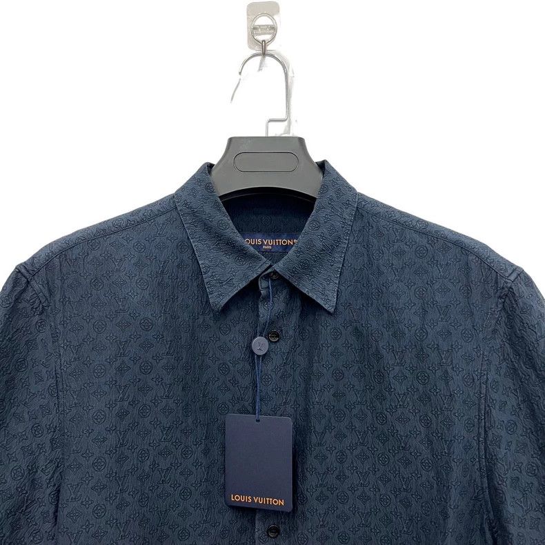 Louis Vuitton Louis Vuitton Navy Blue Short Sleeve Shirt Size US M / EU 48-50 / 2 - 3 Thumbnail