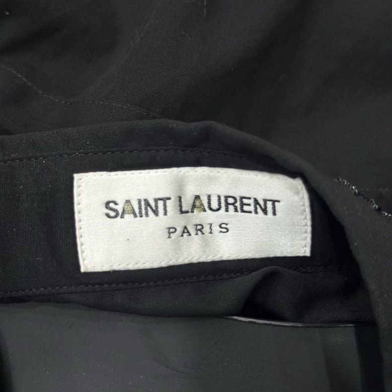 Saint Laurent Paris Saint Laurent Black Sheer Shirt with Sequins Size US M / EU 48-50 / 2 - 6 Thumbnail