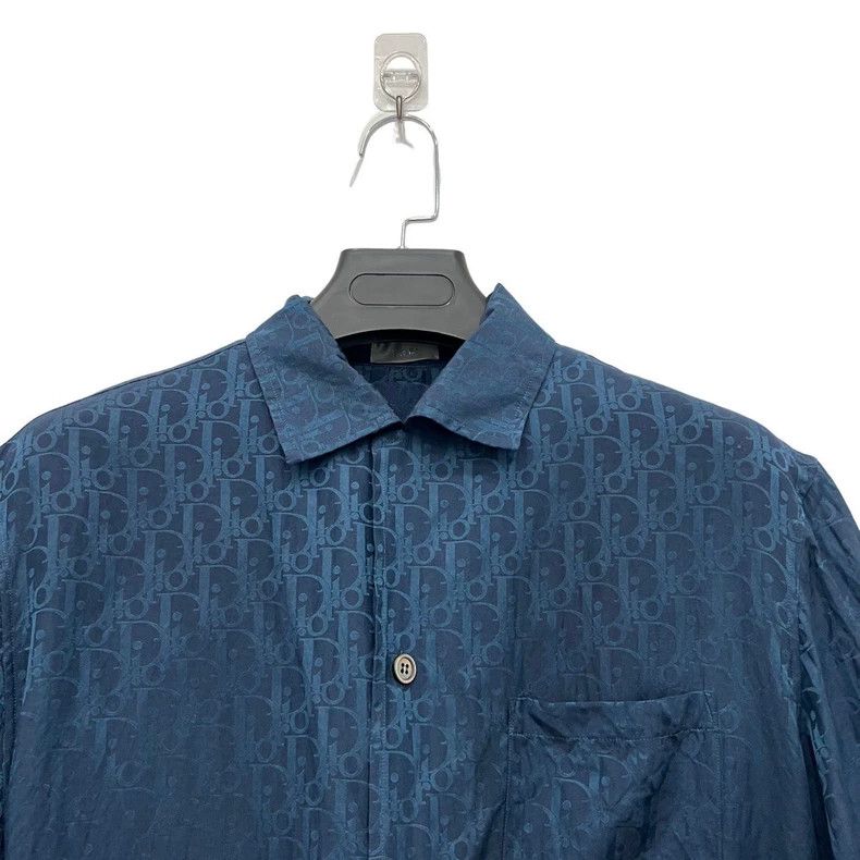 Dior Dior Short Sleeve Silk Shirt with Logo Size US L / EU 52-54 / 3 - 3 Thumbnail