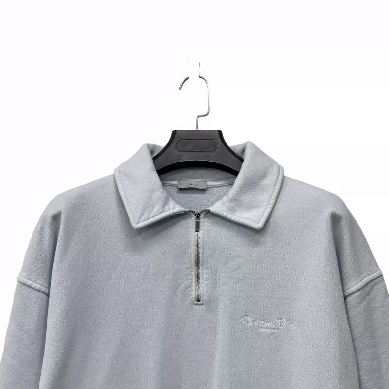 Dior Dior Ice Blue Embroidered Logo Sweatshirt Size US M / EU 48-50 / 2 - 3 Thumbnail