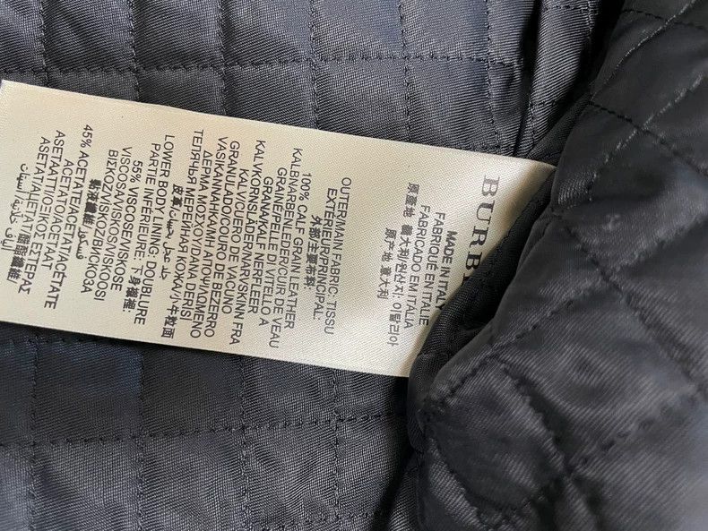 Burberry Burberry Men's Blue Leather Jacket, Size M Size US M / EU 48-50 / 2 - 3 Thumbnail