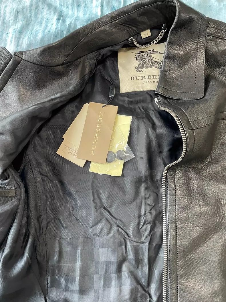 Burberry Burberry Men's Napa Leather Jacket Coat Size US M / EU 48-50 / 2 - 2 Thumbnail