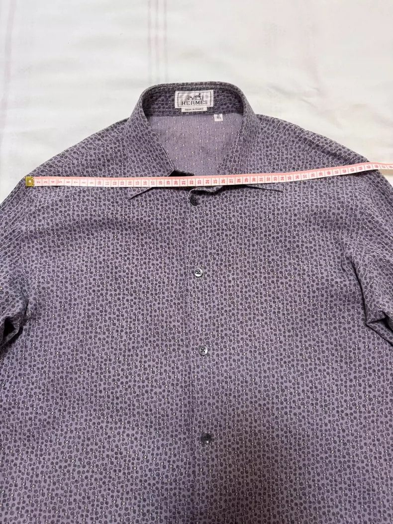Hermes Hermes Long Sleeve Shirt in Unique Fabric Size US M / EU 48-50 / 2 - 3 Thumbnail