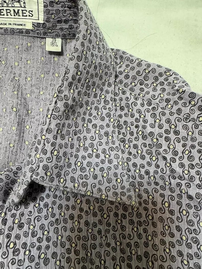 Hermes Hermes Long Sleeve Shirt in Unique Fabric Size US M / EU 48-50 / 2 - 9 Thumbnail