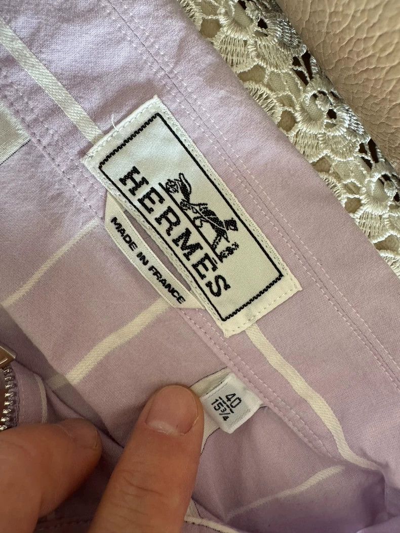 Hermes Hermes Long Sleeve Jacket Shirt with Stripes Size US L / EU 52-54 / 3 - 3 Thumbnail