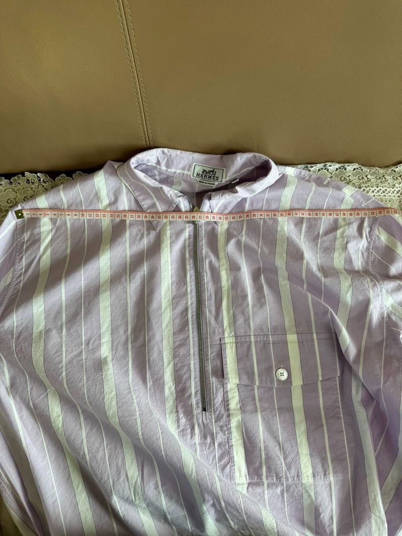 Hermes Hermes Long Sleeve Jacket Shirt with Stripes Size US L / EU 52-54 / 3 - 4 Thumbnail