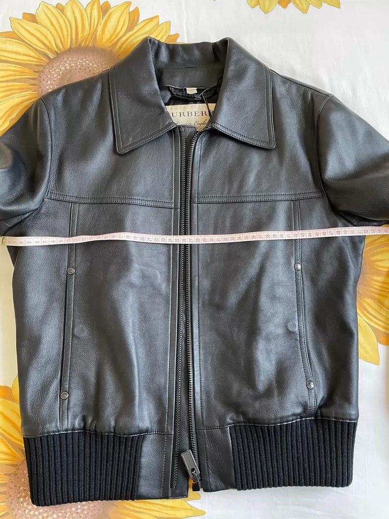 Burberry Burberry Leather Jacket with Removable Collar Size US L / EU 52-54 / 3 - 6 Thumbnail