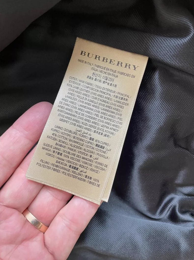 Burberry Burberry Leather Jacket with Removable Collar Size US L / EU 52-54 / 3 - 3 Thumbnail