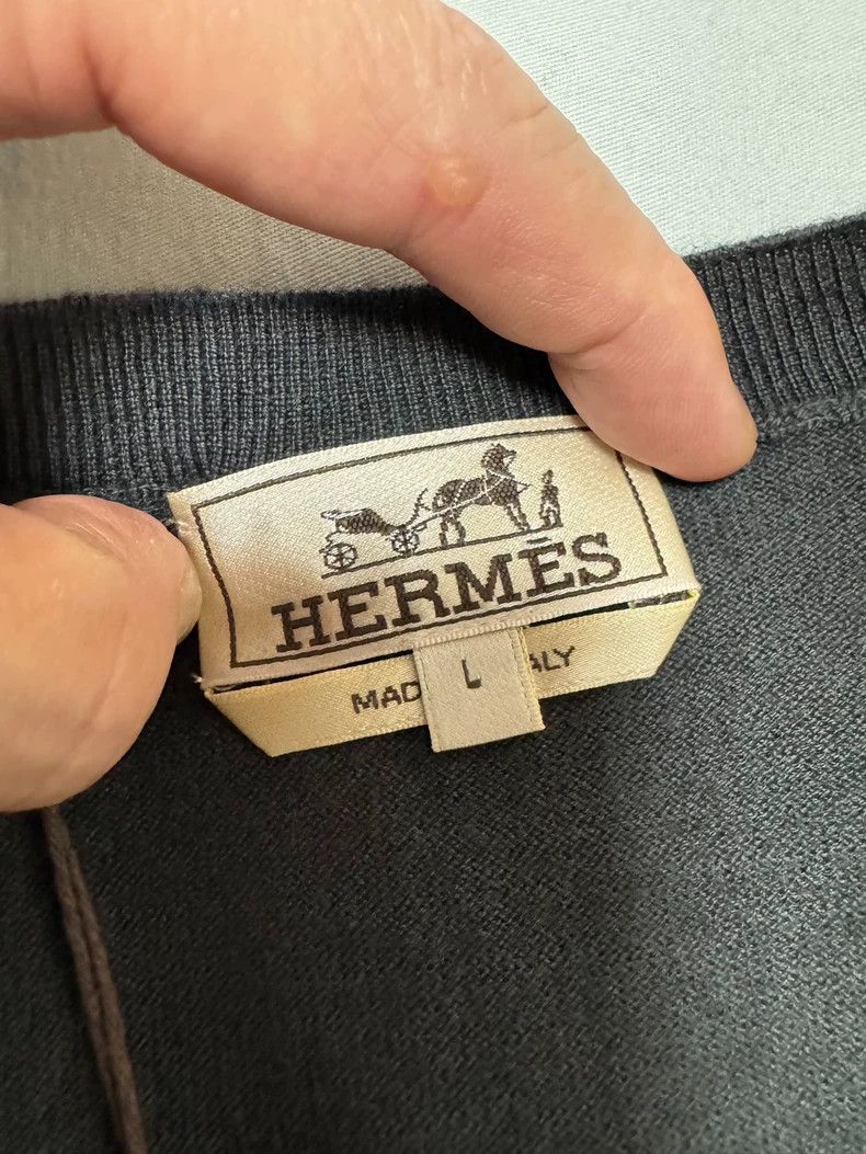 Hermes Hermes Cashmere Sweater L Size Gray Size US L / EU 52-54 / 3 - 7 Thumbnail