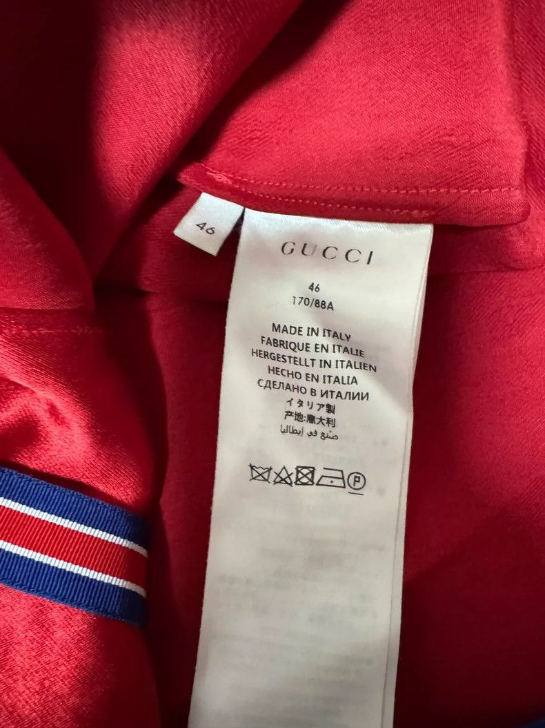 Gucci Gucci Red Short Sleeve Shirt with Tags Size US L / EU 52-54 / 3 - 7 Thumbnail