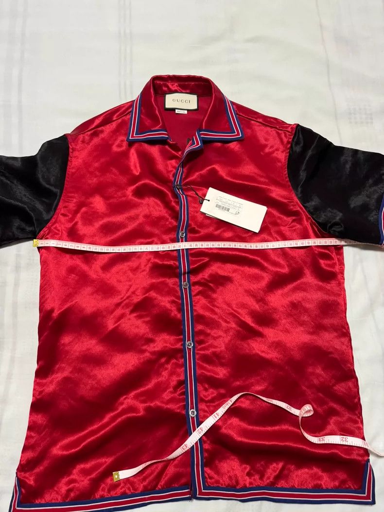 Gucci Gucci Red Short Sleeve Shirt with Tags Size US L / EU 52-54 / 3 - 4 Thumbnail