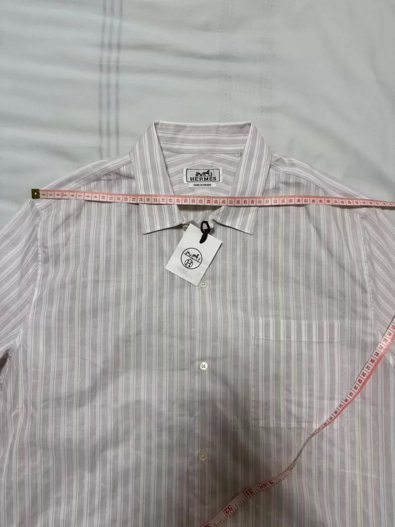 Hermes Hermes Linen Short-Sleeve Jacket Shirt Size US L / EU 52-54 / 3 - 3 Thumbnail