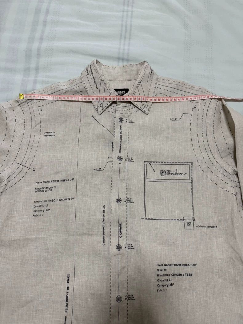 Fendi Fendi Linen Long Sleeve Shirt Jacket Size US M / EU 48-50 / 2 - 3 Thumbnail