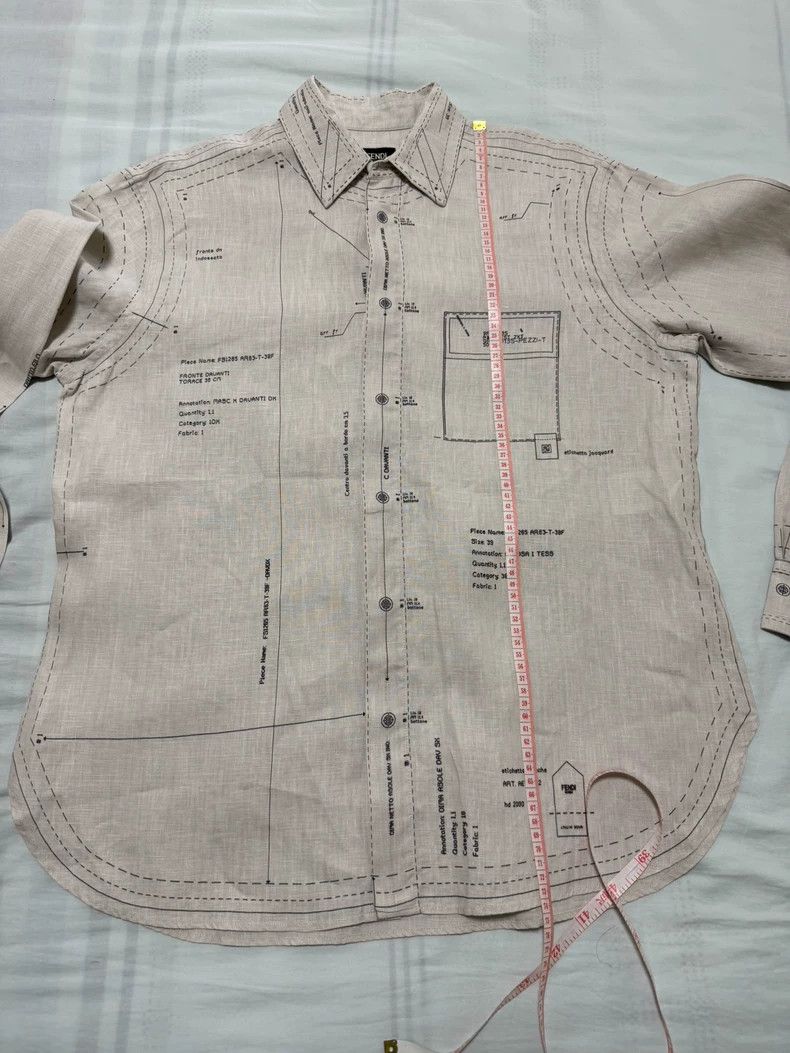 Fendi Fendi Linen Long Sleeve Shirt Jacket Size US M / EU 48-50 / 2 - 5 Thumbnail