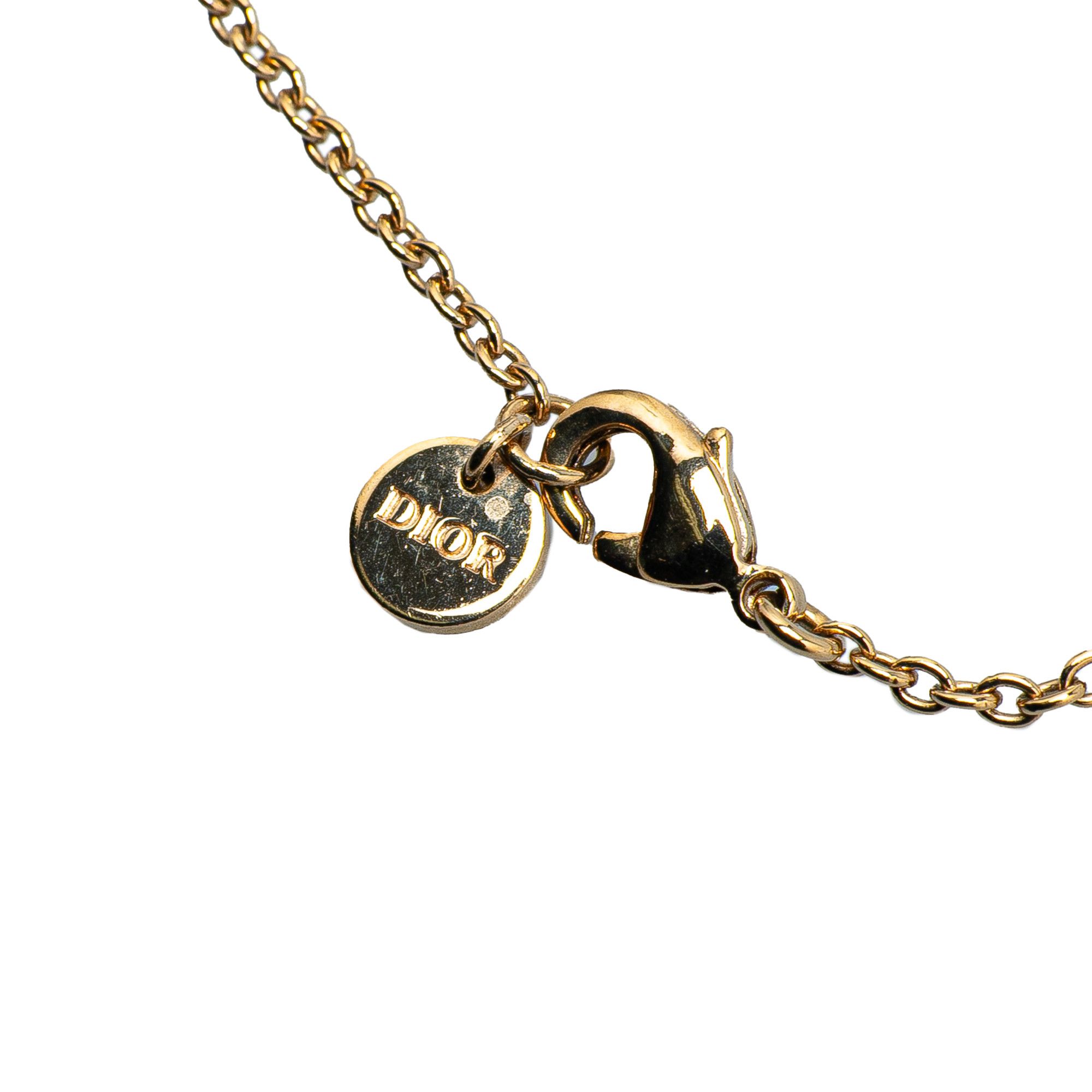 Dior Dior Gold Plated CD Logo Rhinestones Bracelet Size ONE SIZE - 5 Thumbnail