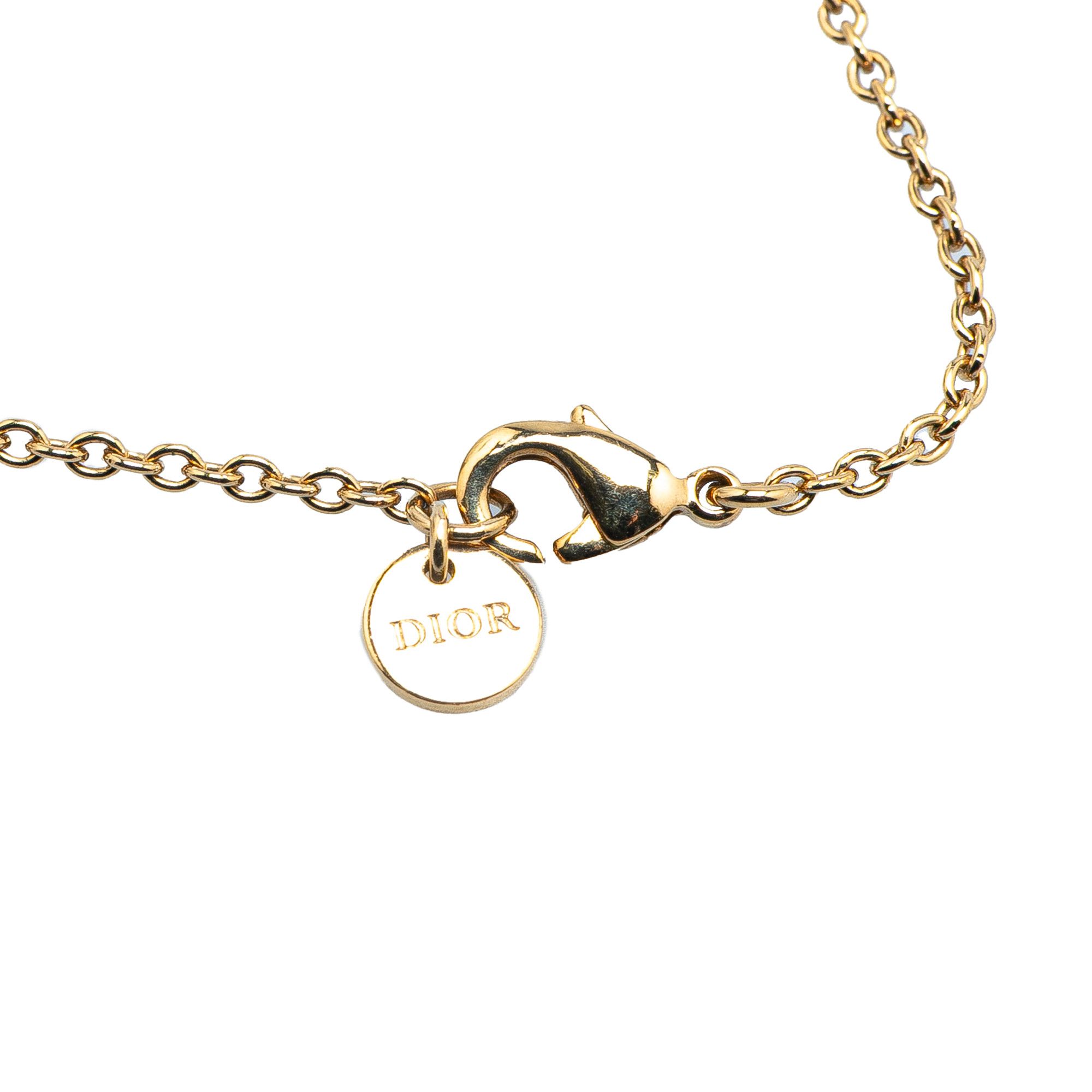 Dior Dior Gold Plated CD Logo Rhinestones Bracelet Size ONE SIZE - 4 Thumbnail