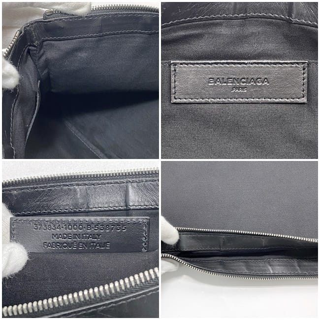 Balenciaga BALENCIAGA Clutch Bag Black Cotton Size ONE SIZE - 3 Thumbnail