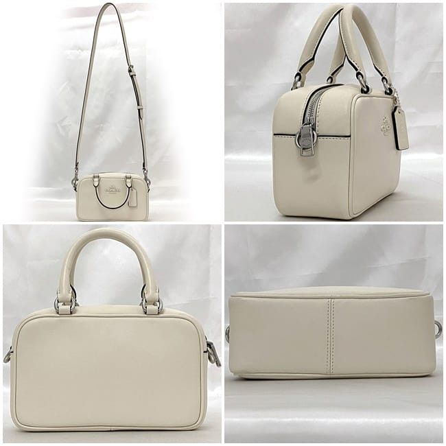 Coach COACH Handbag White Leather Size ONE SIZE - 2 Thumbnail