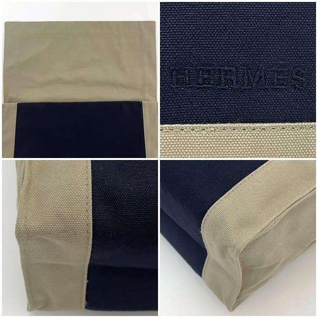 Hermes HERMES Clutch Bag Blue Cotton Size ONE SIZE - 3 Thumbnail