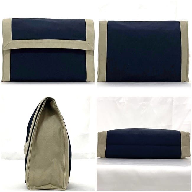 Hermes HERMES Clutch Bag Blue Cotton Size ONE SIZE - 2 Thumbnail