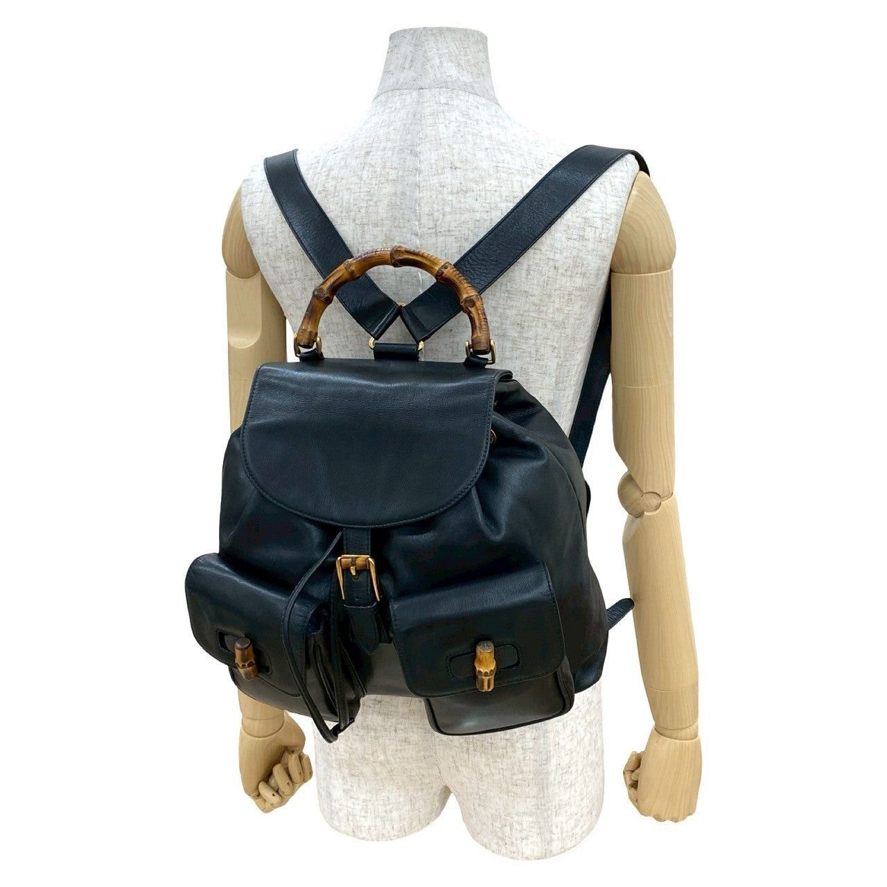 Gucci Gucci Backpack Black Leather Size ONE SIZE - 2 Thumbnail