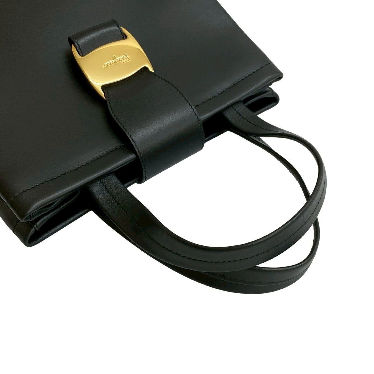 Salvatore Ferragamo Salvatore Ferragamo Shoulder Bag Black Leather Size ONE SIZE - 4 Thumbnail
