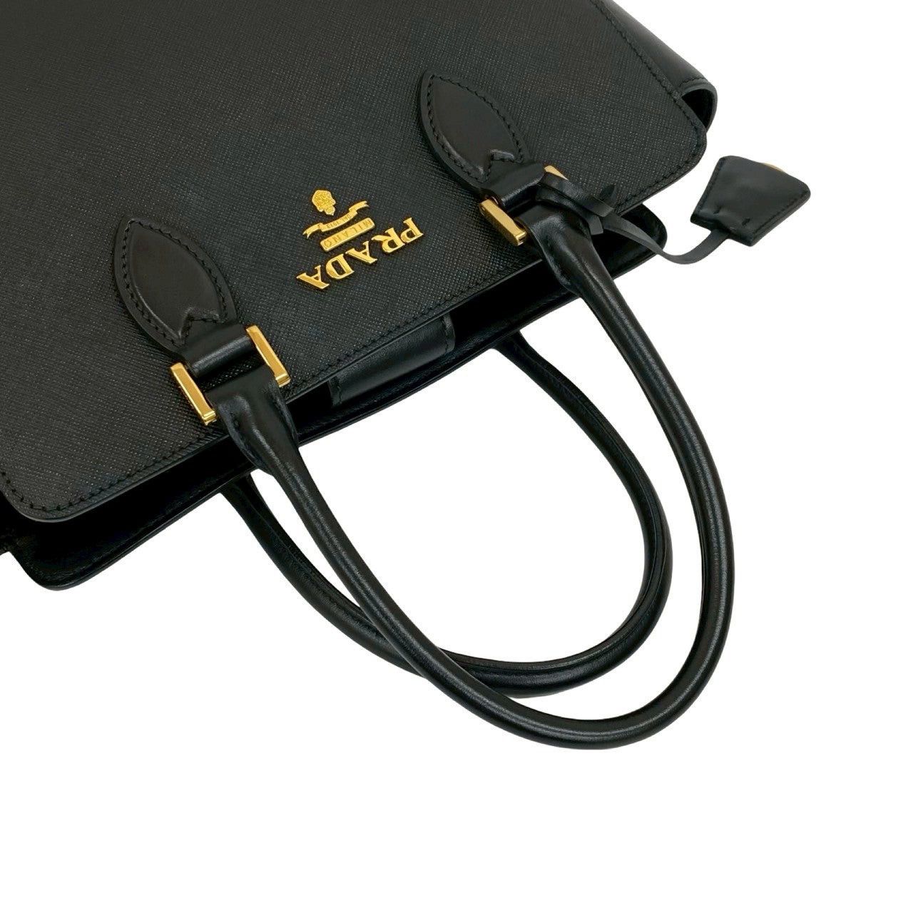 Prada Prada Shoulder Bag Black Leather Size ONE SIZE - 4 Thumbnail