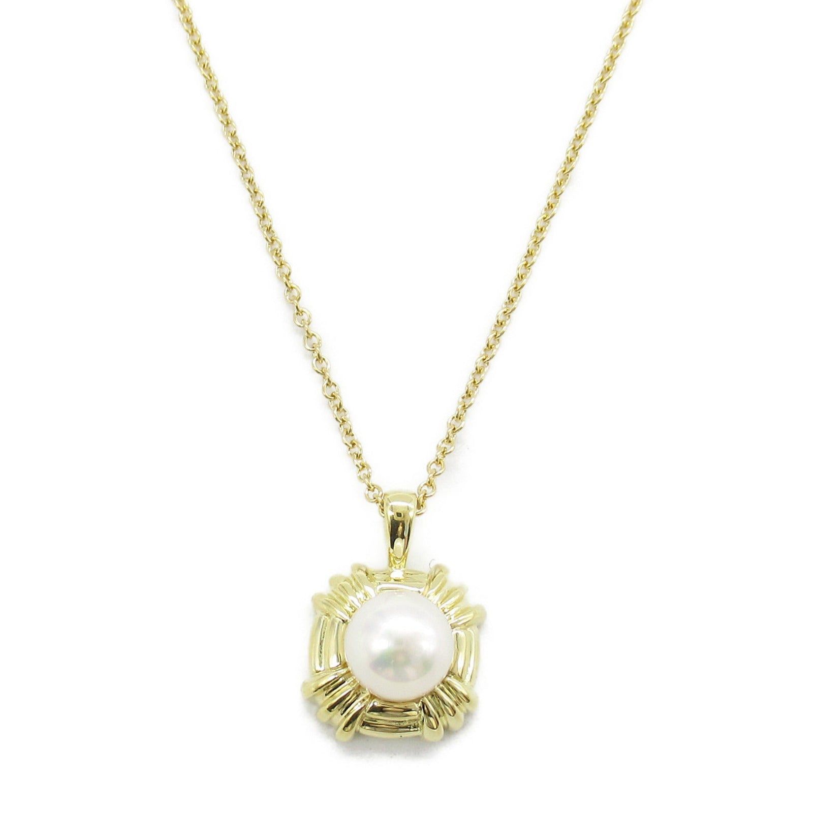 Tiffany & Co. Tiffany Co Pearl Necklace K18 (Yellow Gold) White Size ONE SIZE - 2 Thumbnail