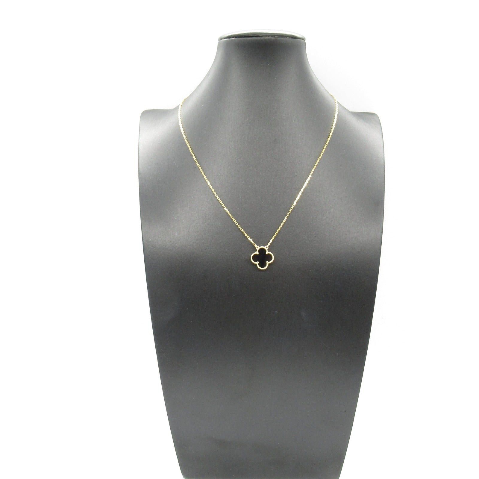 Van Cleef & Arpels Van Cleef Arpels Alhambra Onyx Necklace K18 (Yellow Gold) Black Size ONE SIZE - 6 Thumbnail