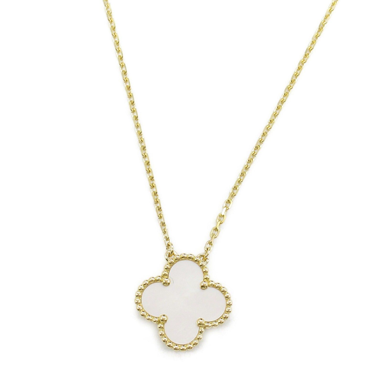 Van Cleef & Arpels Van Cleef Arpels Alhambra Necklace Mother Of Pearl K18 (Yellow Gold) White Size ONE SIZE - 2 Thumbnail