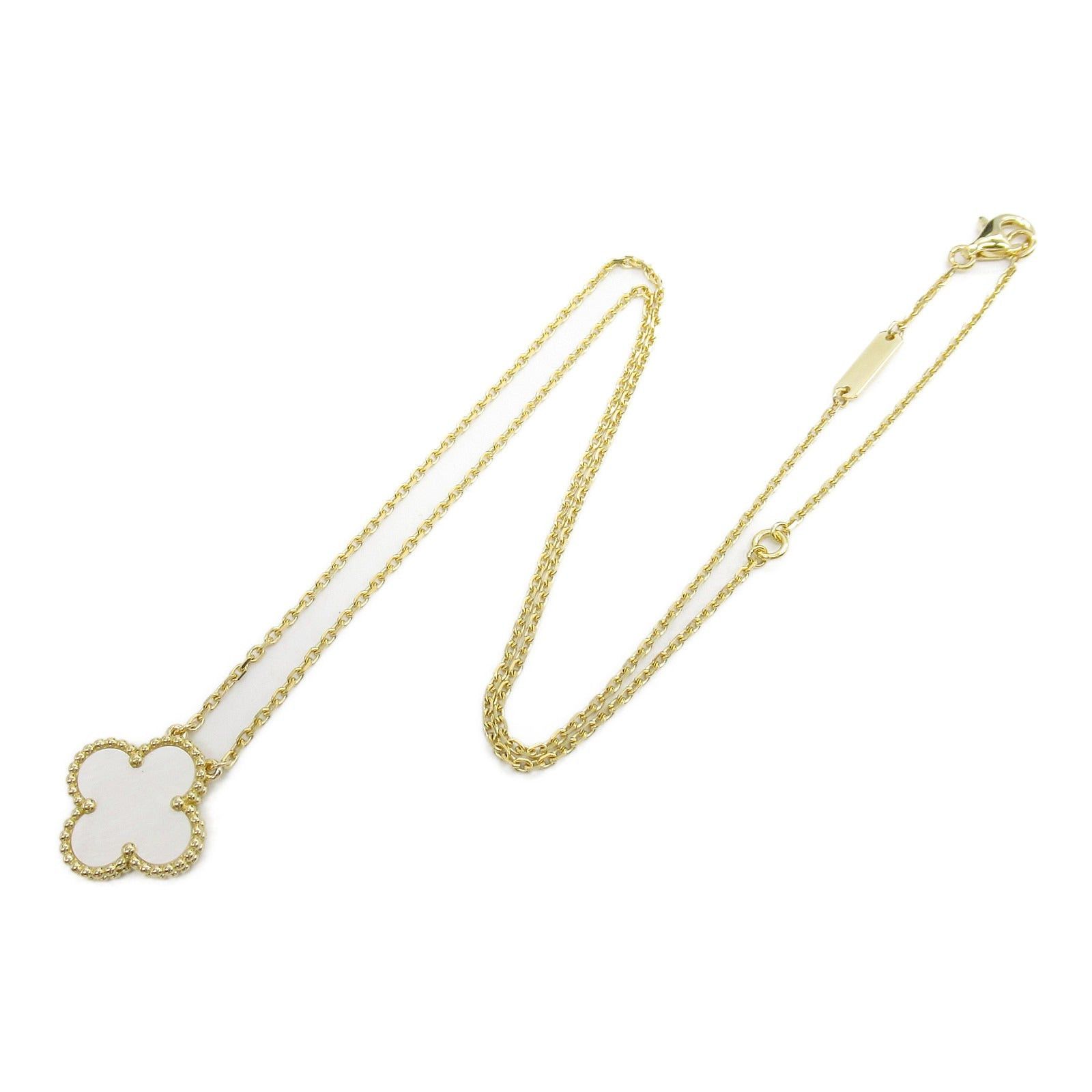 Van Cleef & Arpels Van Cleef Arpels Alhambra Necklace Mother Of Pearl K18 (Yellow Gold) White Size ONE SIZE - 3 Thumbnail
